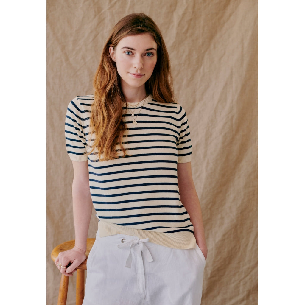 Aimee knit - Off White Stripe