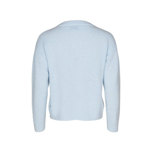Antonia Long Sleeve Merino Wool Knit - Cool Blue