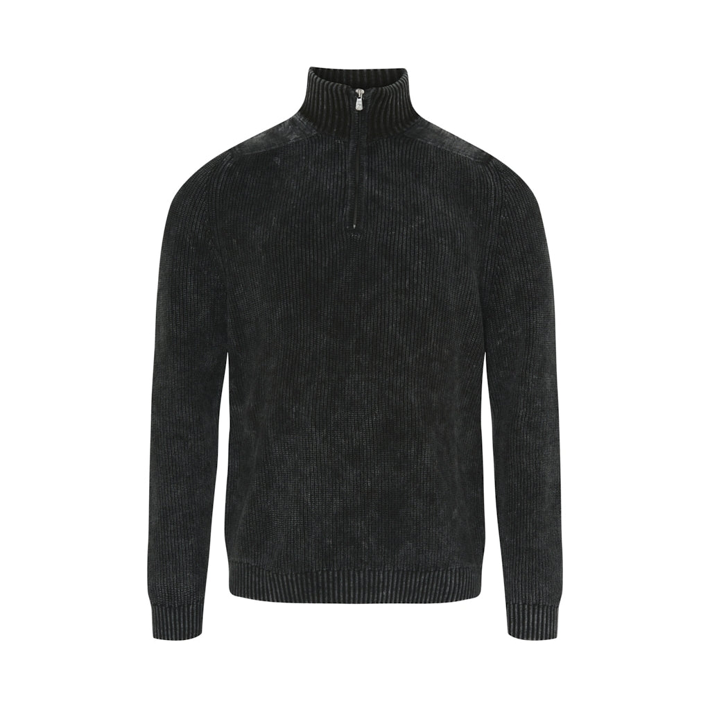Archibald Half Zip - Black