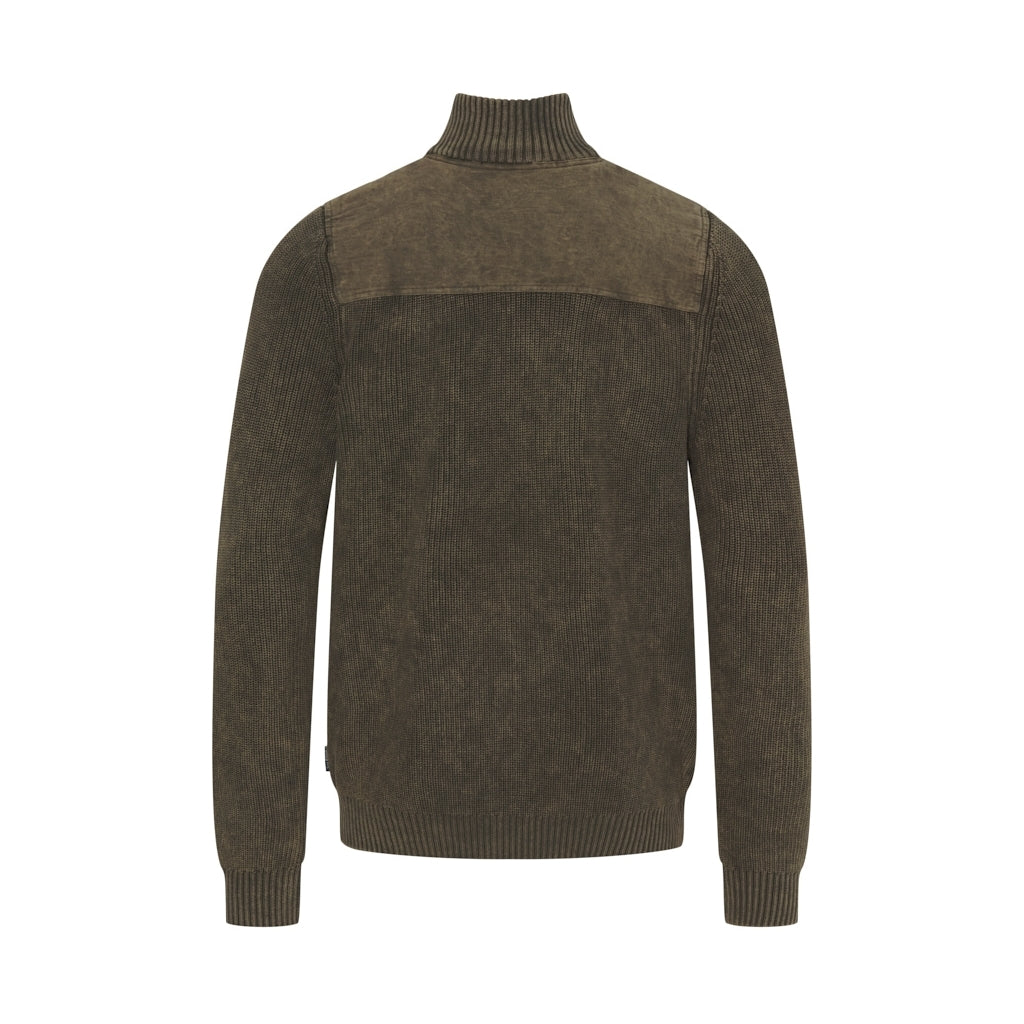Archibald Half Zip - Dark Brown