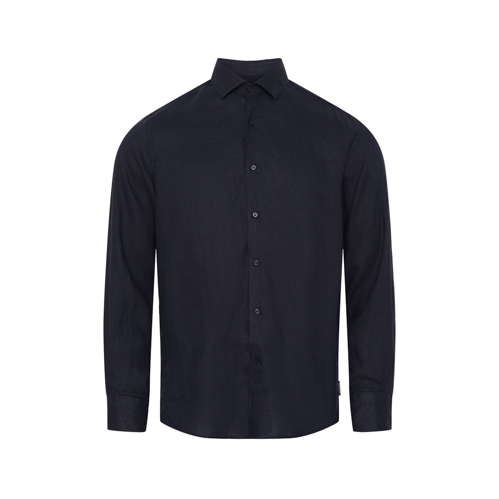 Bastian Linen Shirt - Navy