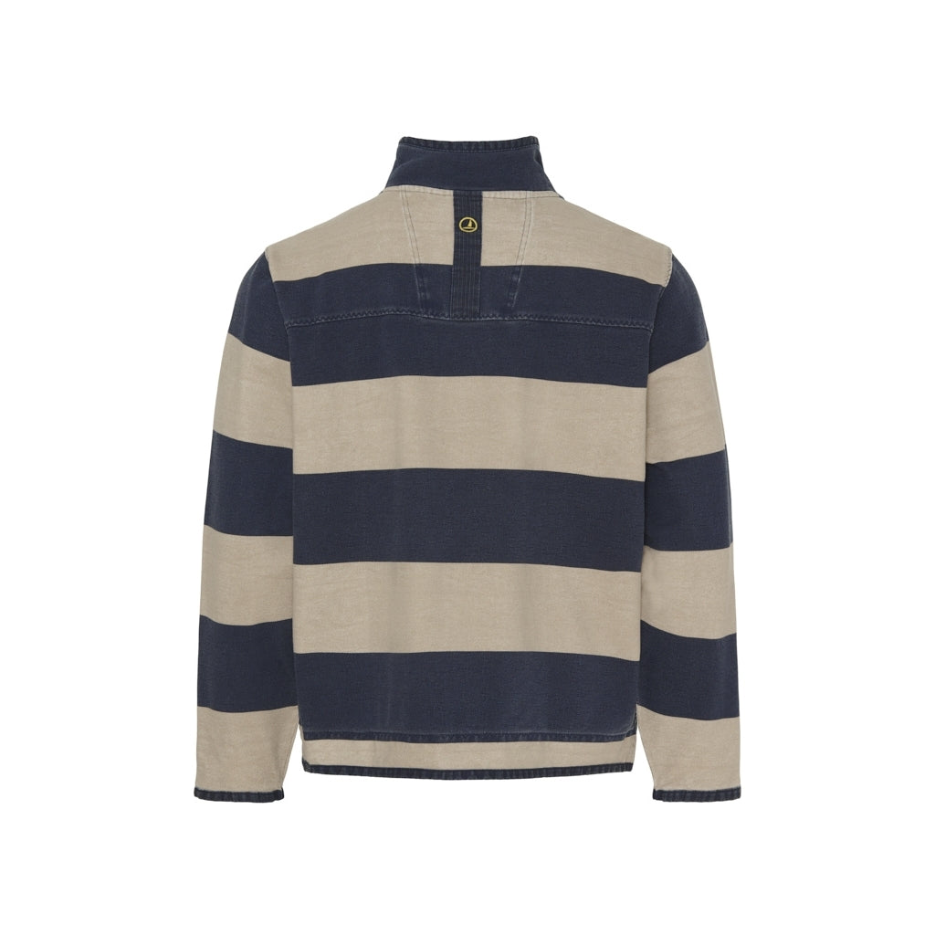 Bertram Half Zip Sweat - Navy / Lilas /Grey Melange
