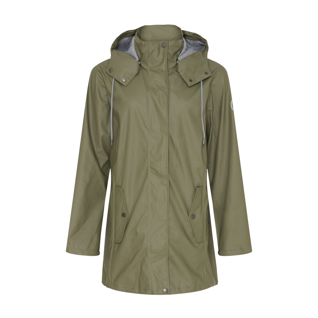 Brooke Solid Raincoat - Army Grøn