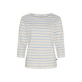 Cannes 3/4 sleeve Tee - Ecru/Blue Bell