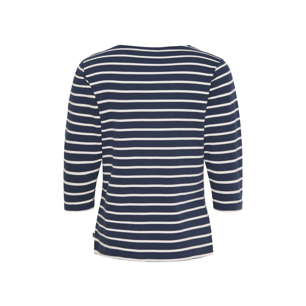 Cannes 3/4 sleeve Tee - SR Navy/Ecru