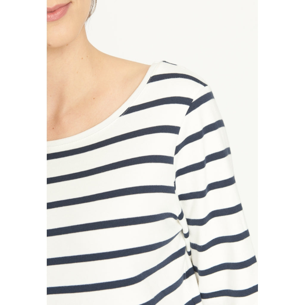 Catalina long sleeve T-shirt - Off White Stripe