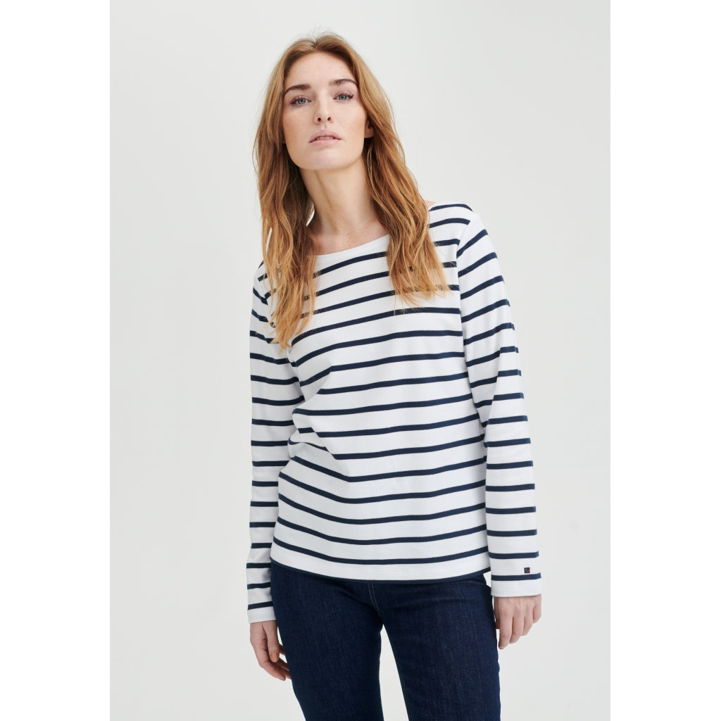 Catalina long sleeve T-shirt - Off White Stripe