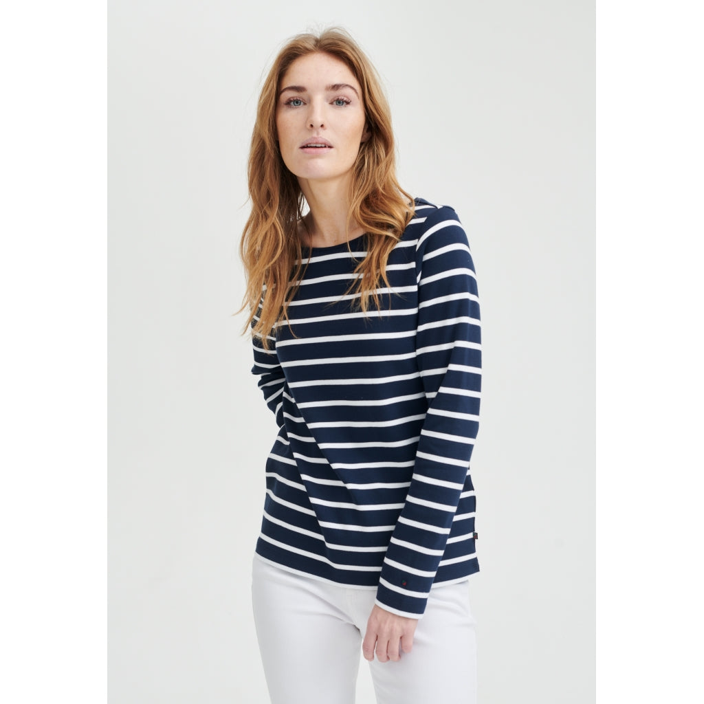 Catalina long sleeve T-shirt - Navy Stripe