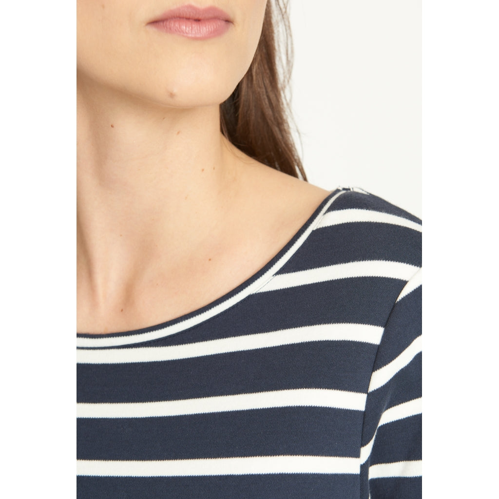 Catalina long sleeve T-shirt - Navy Stripe
