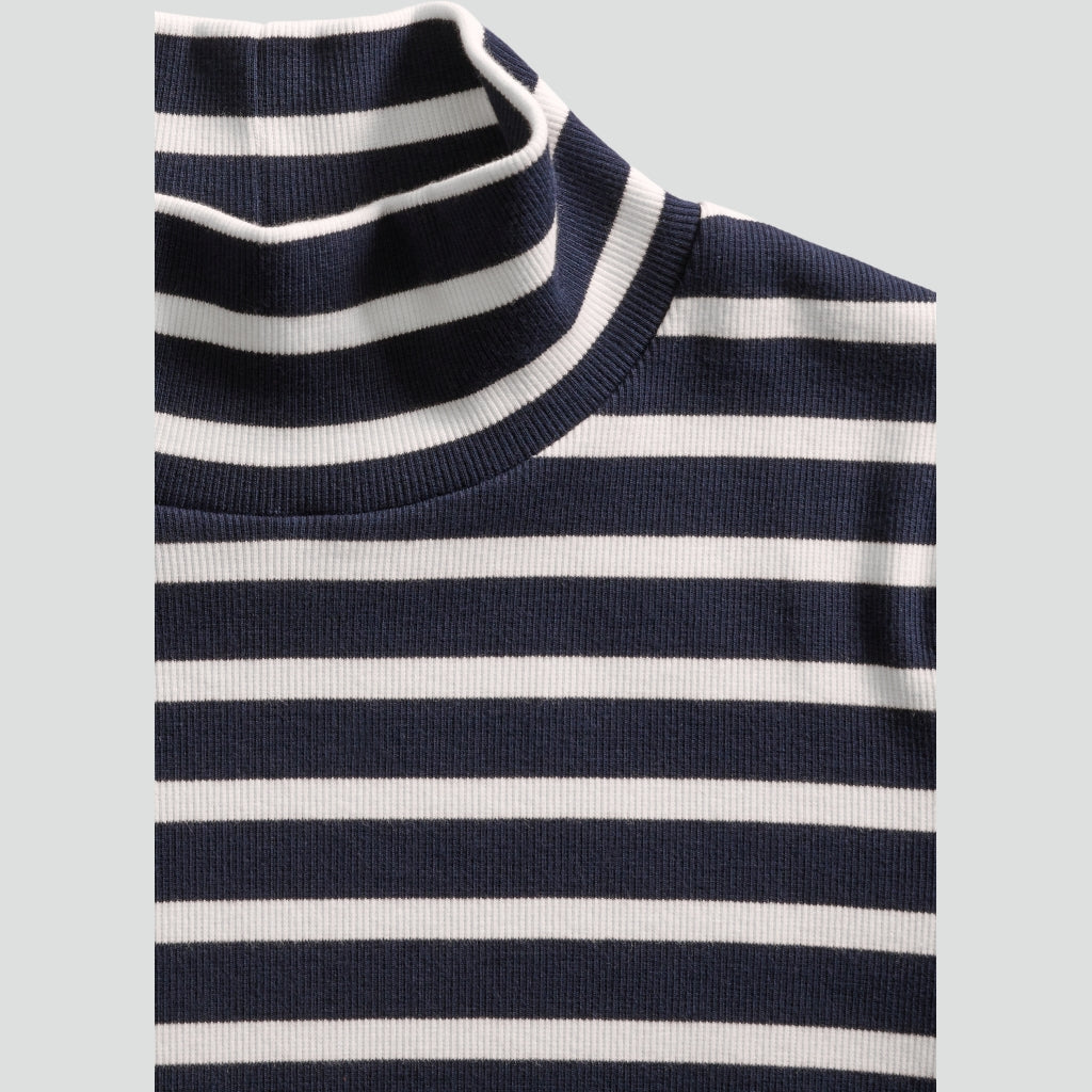Cherry Rollneck - Navy Stripe