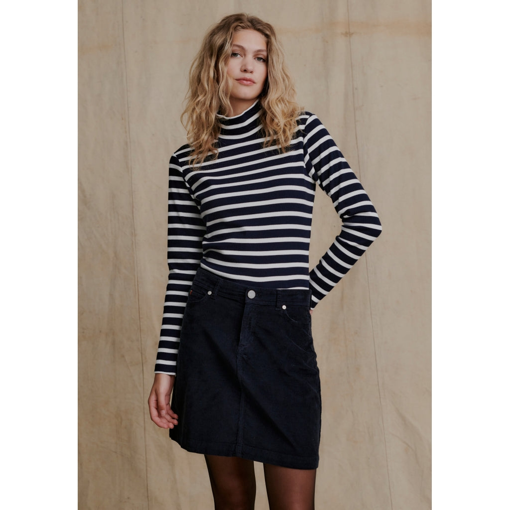Cherry Rollneck - Navy Stripe