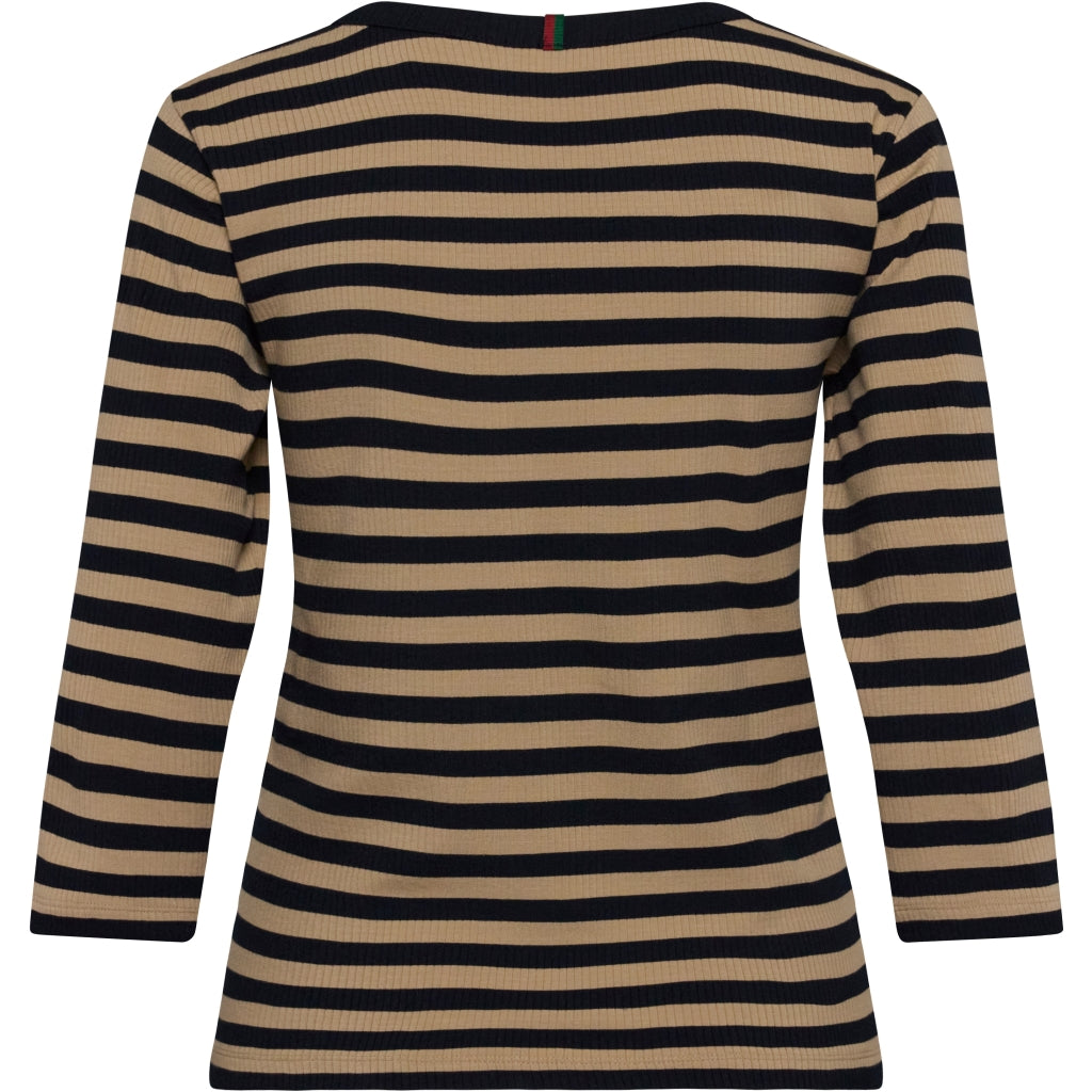 Christelle Long Sleeve Tee - Mid Sand Stripe