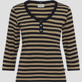 Christelle Long Sleeve Tee - Mid Sand Stripe