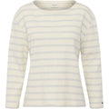 Claudia T-shirt - Grey Melange Stripe
