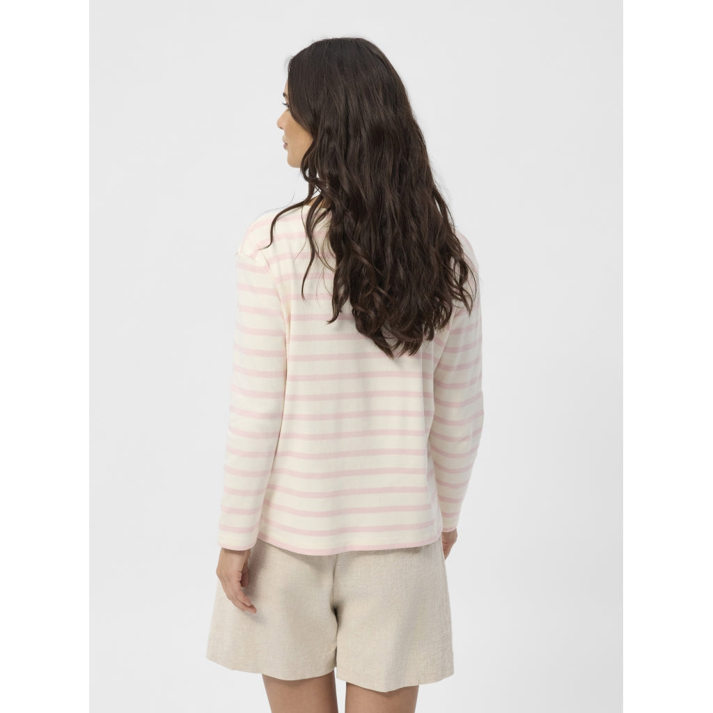 Claudia T-shirt - Rose Pastel Stripe