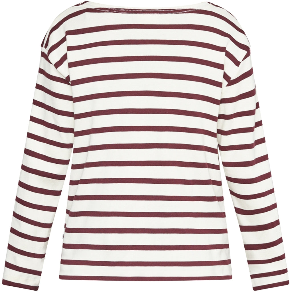 Claudia T-shirt - Eggplant Stripe
