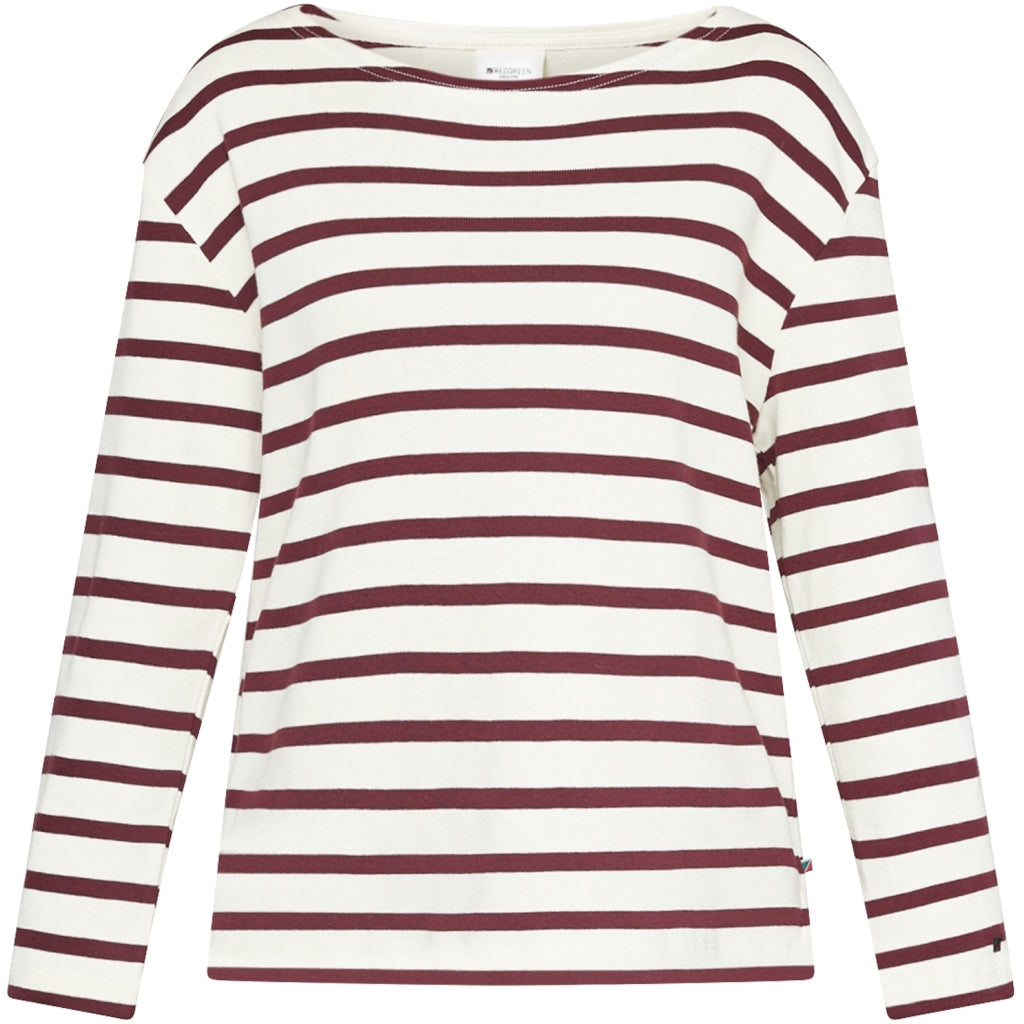 Claudia T-shirt - Eggplant Stripe