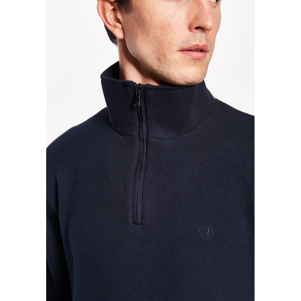 Cromwell 3XL-4XL Half Zip Sweater - Navy
