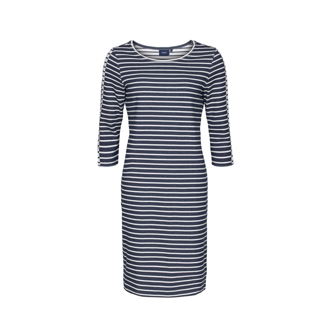 Daphne Striped Long Sleeve Dress - SR Navy/Pearl