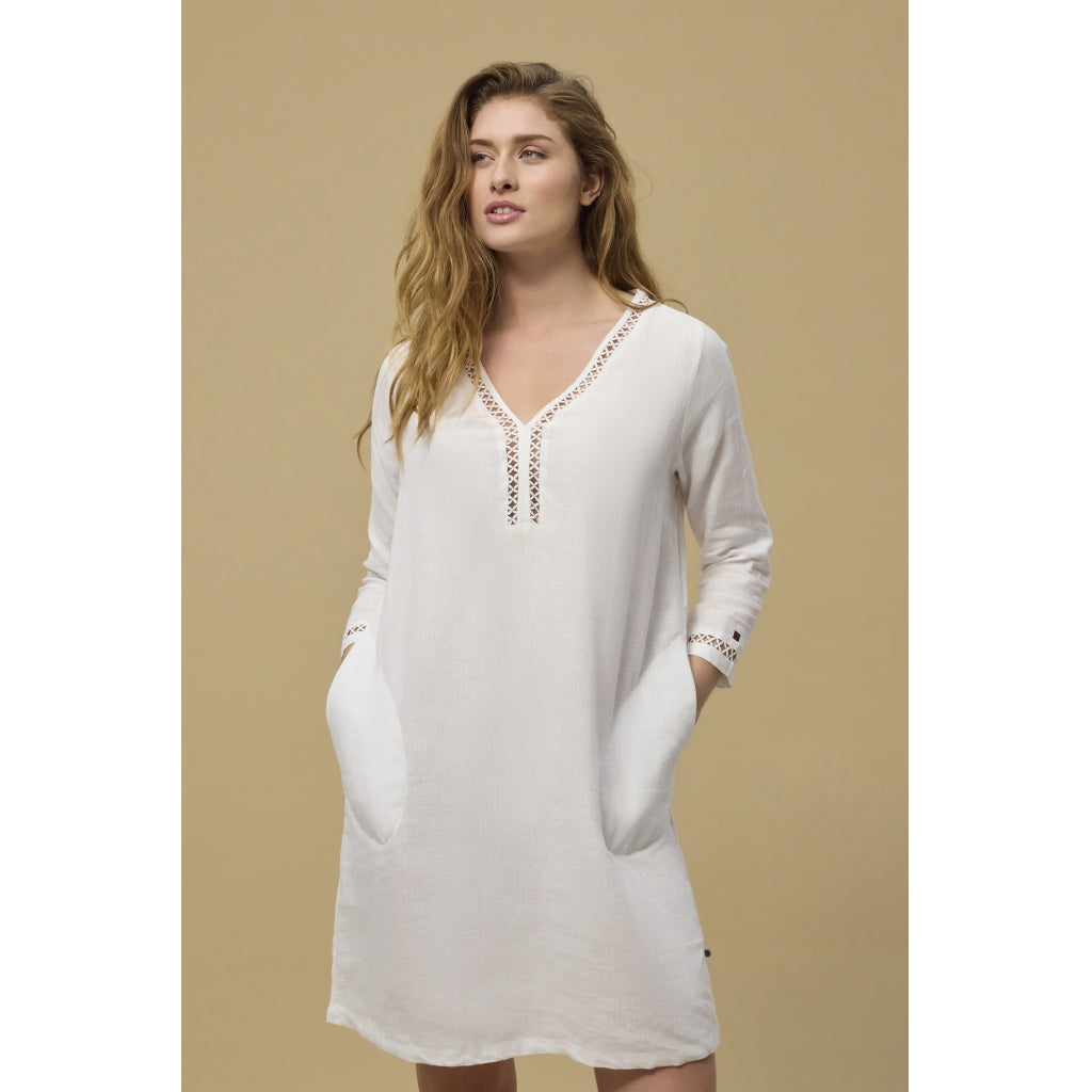 Diaz Linen Dress - White
