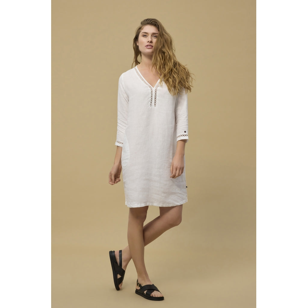 Diaz Linen Dress - White