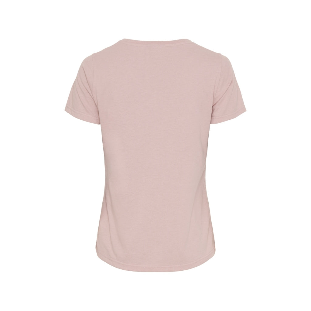 Dorthea Organic Cotton V-Neck tee - Pale Mauve
