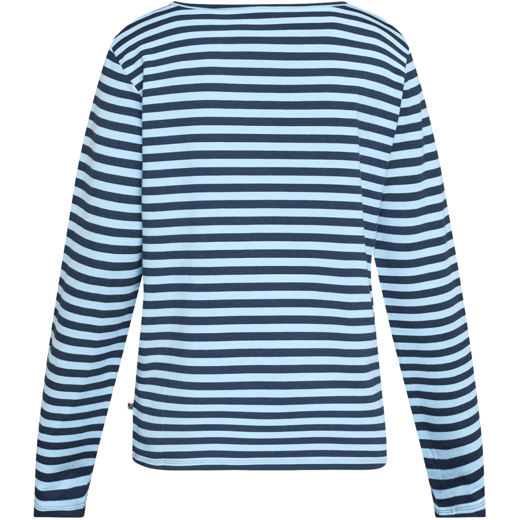 Fie Long Sleeve T-shirt - Mid Blue Stripe
