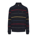 Hamilton Half Zip Sweatshirt - Dark Navy Multi Stripe