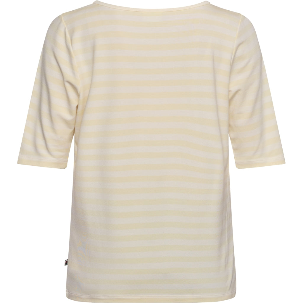 Hedy kortærmet T-shirt - Yellow Pastel Stripe