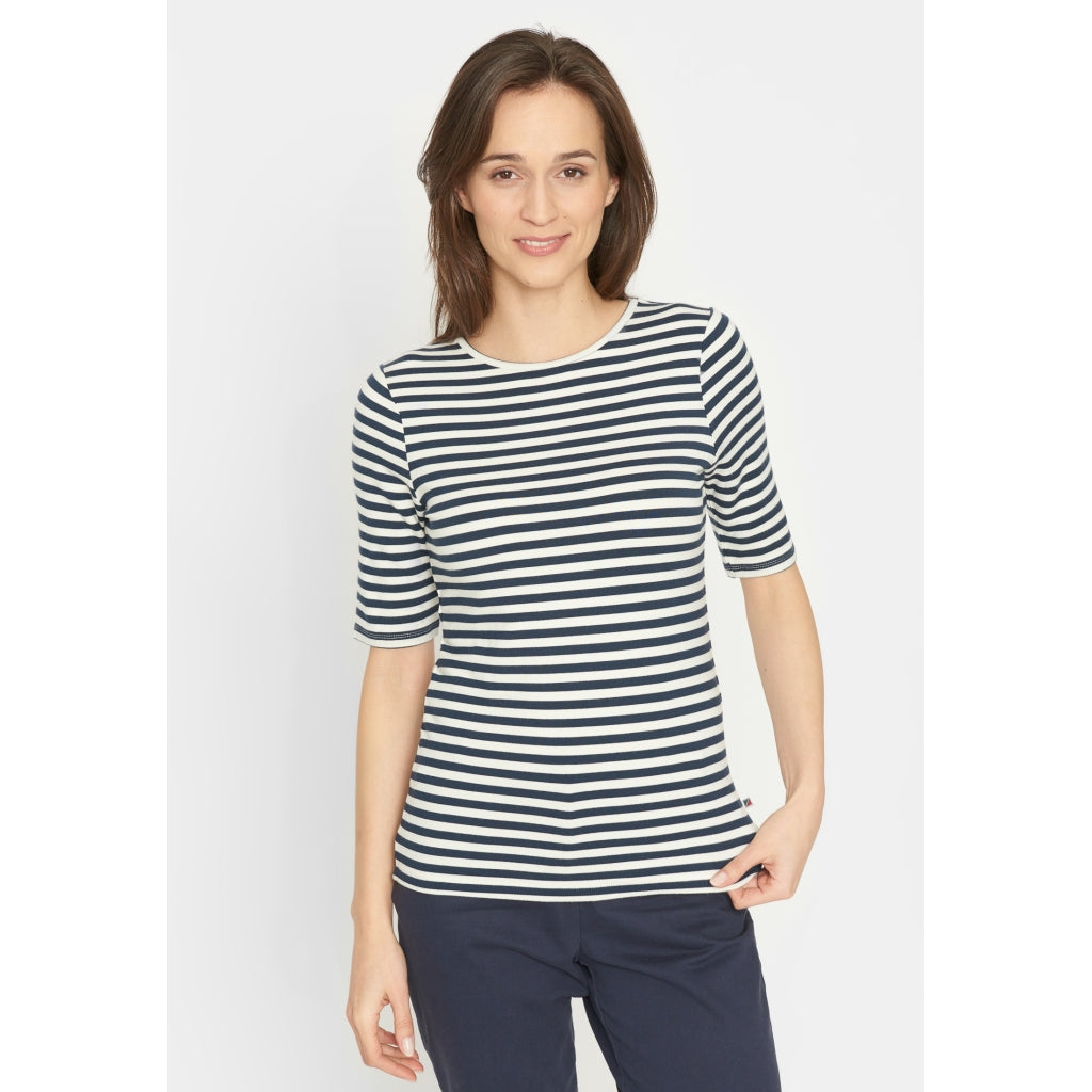 Hedy kortærmet T-shirt - Navy Stripe