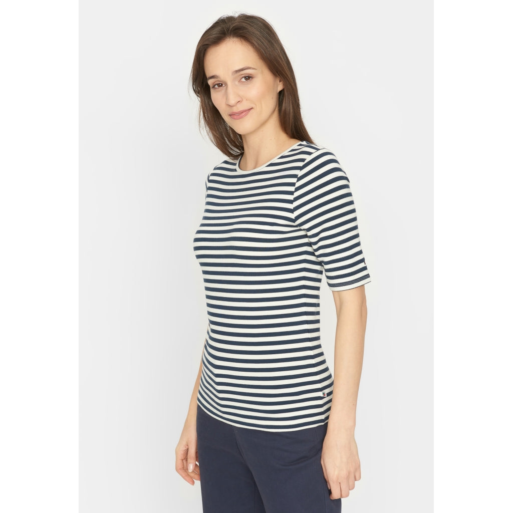 Hedy kortærmet T-shirt - Navy Stripe