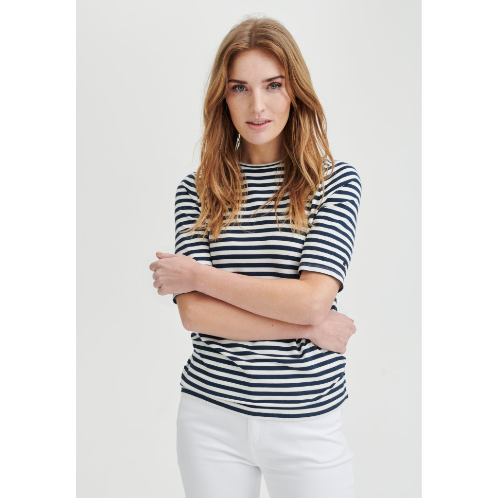 Hedy kortærmet T-shirt - Navy Stripe