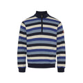 Hutchinson Half Zip - Dark Navy Multi Stripe