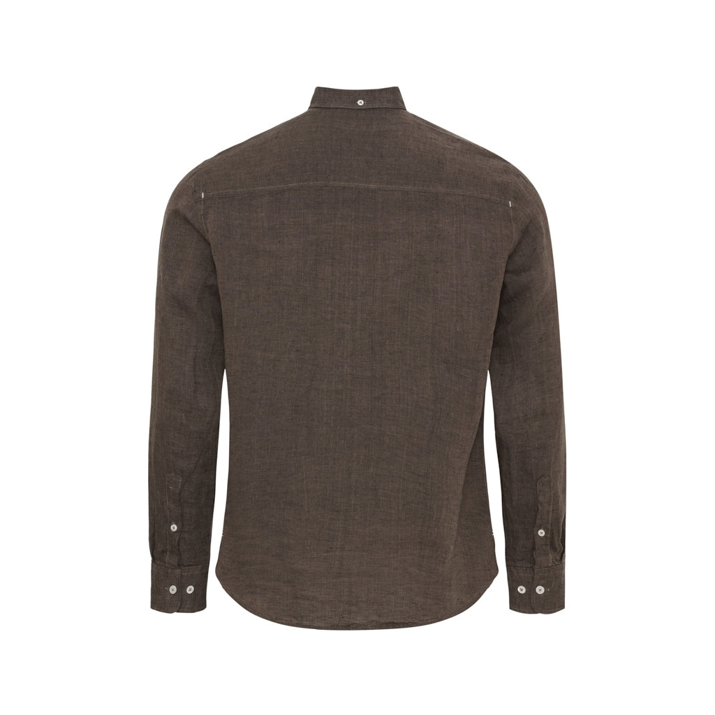 Hyeres Long Sleeve Shirt - Brown Melange