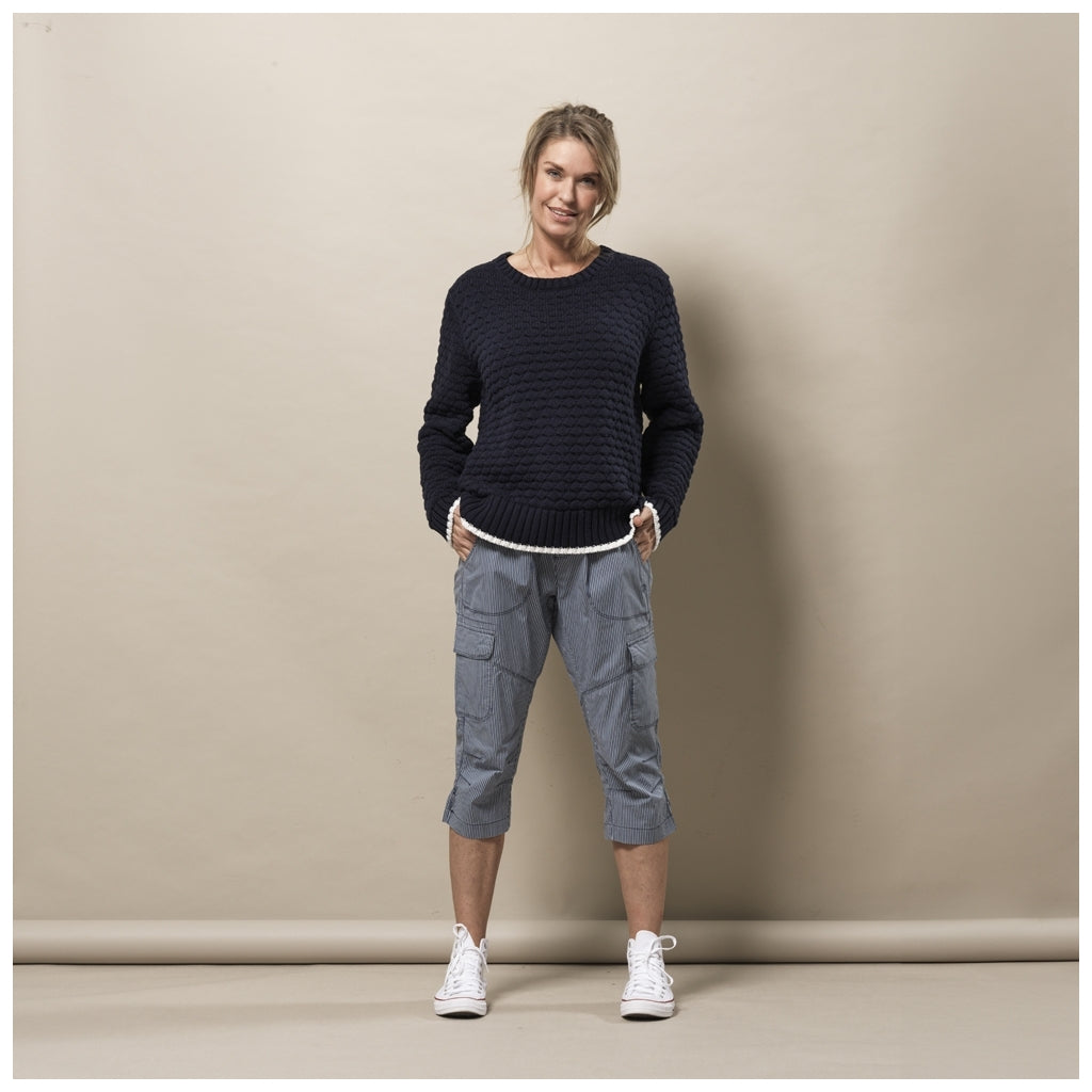 Janey bubble Knit - SR Navy