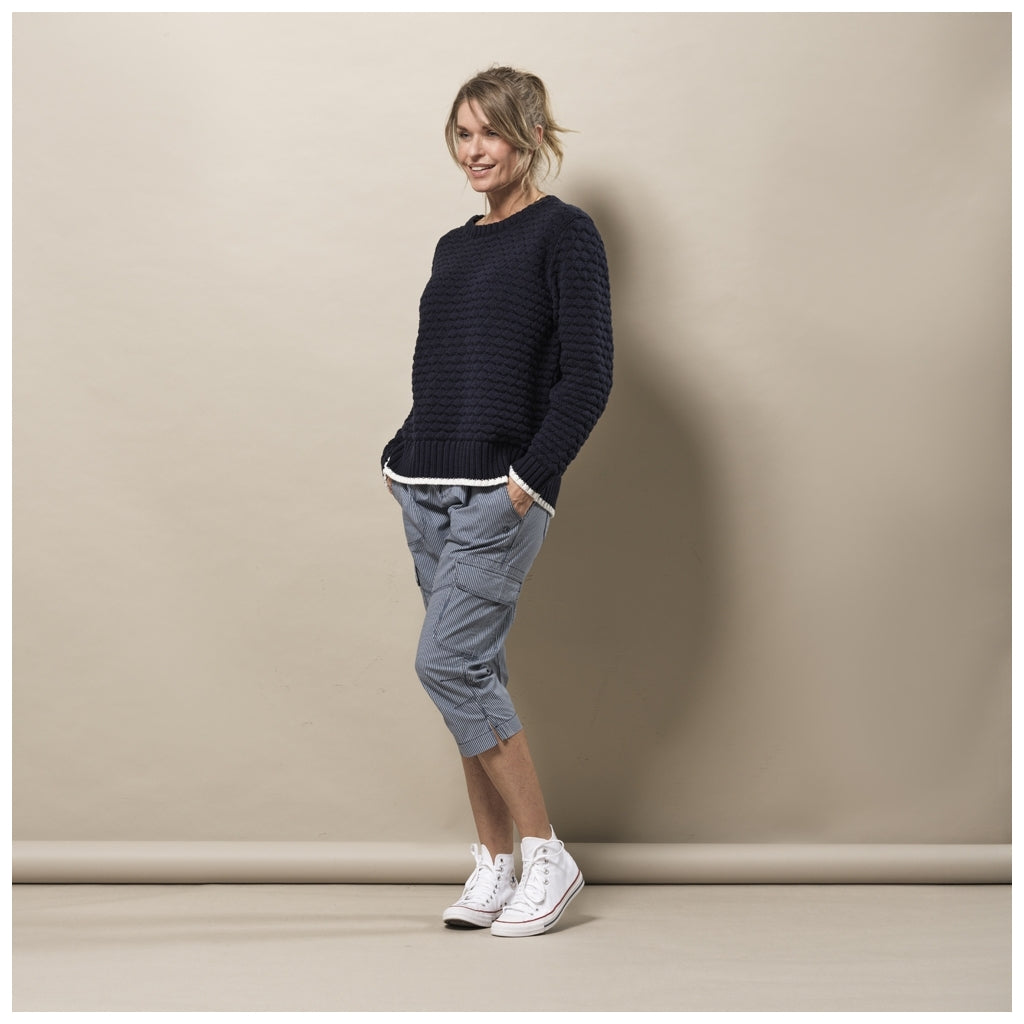 Janey bubble Knit - SR Navy