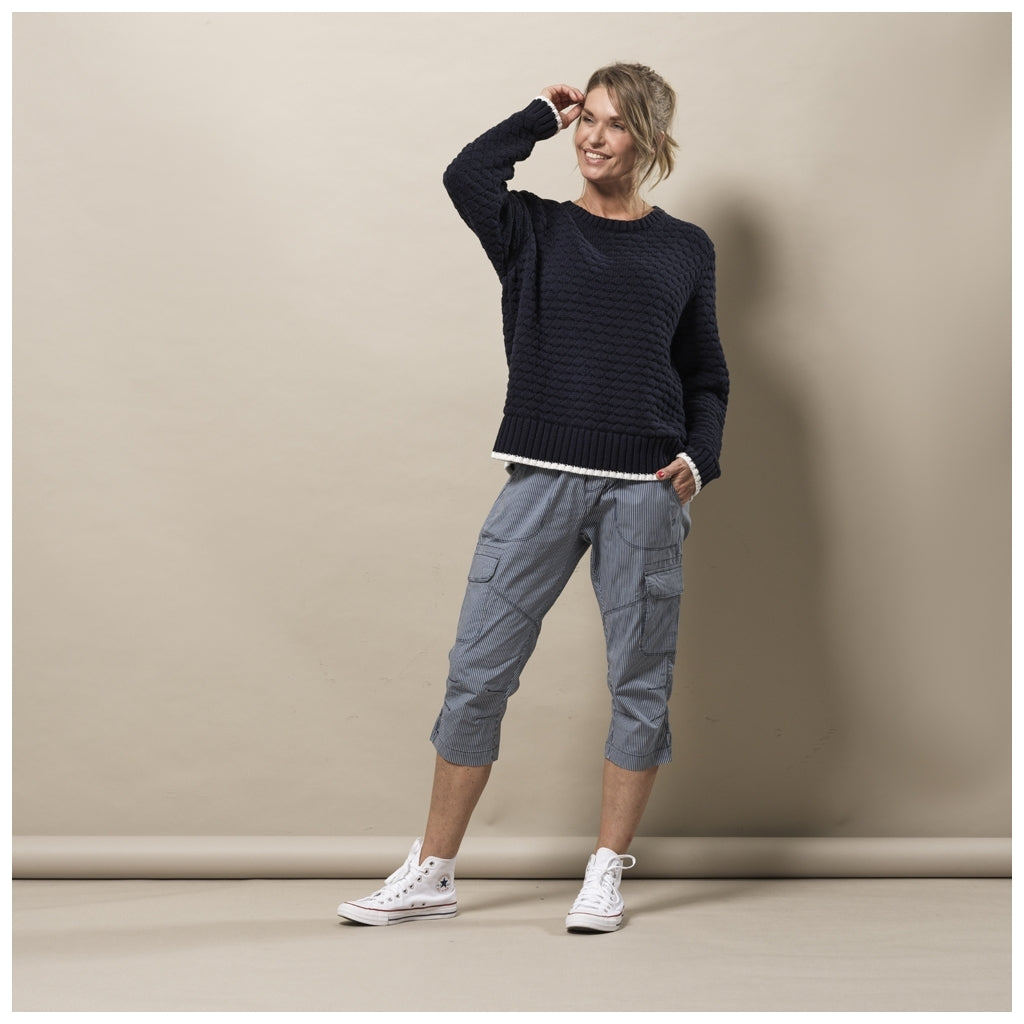 Janey bubble Knit - SR Navy