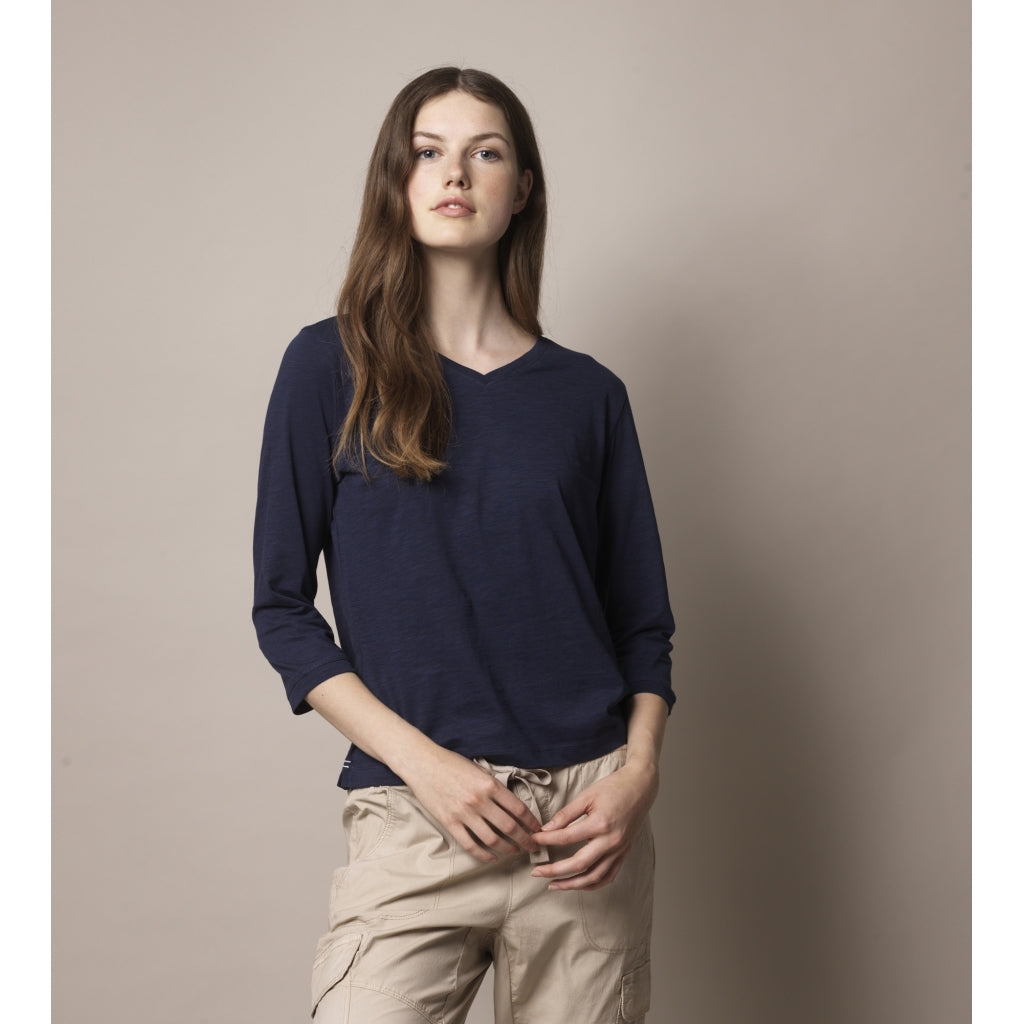 Kaya 3/4 length Sleeve Tee - SR Navy