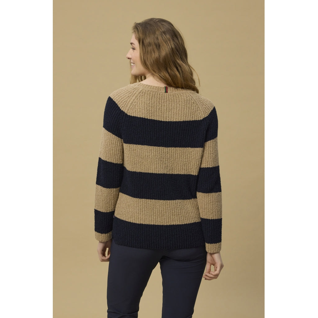 Kimberly Knit - Mid Sand Stripe