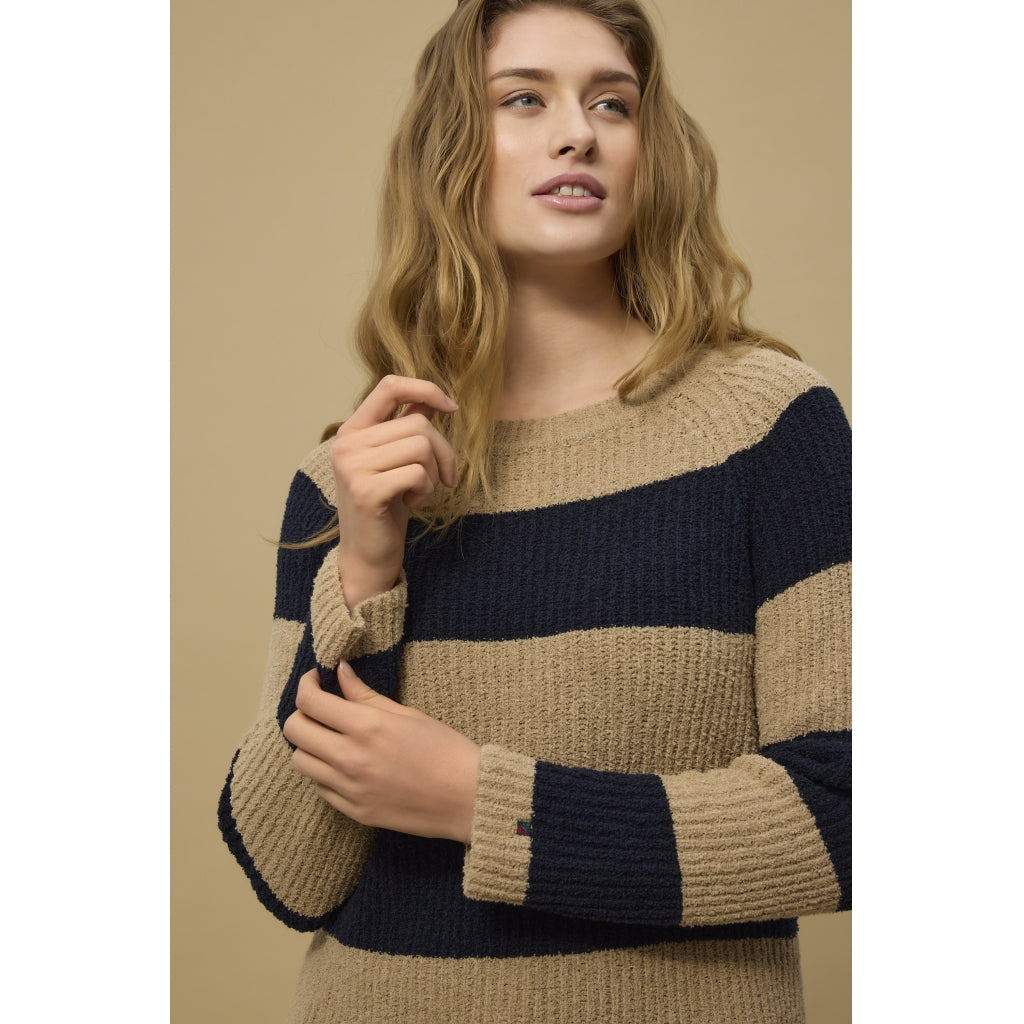 Kimberly Knit - Mid Sand Stripe