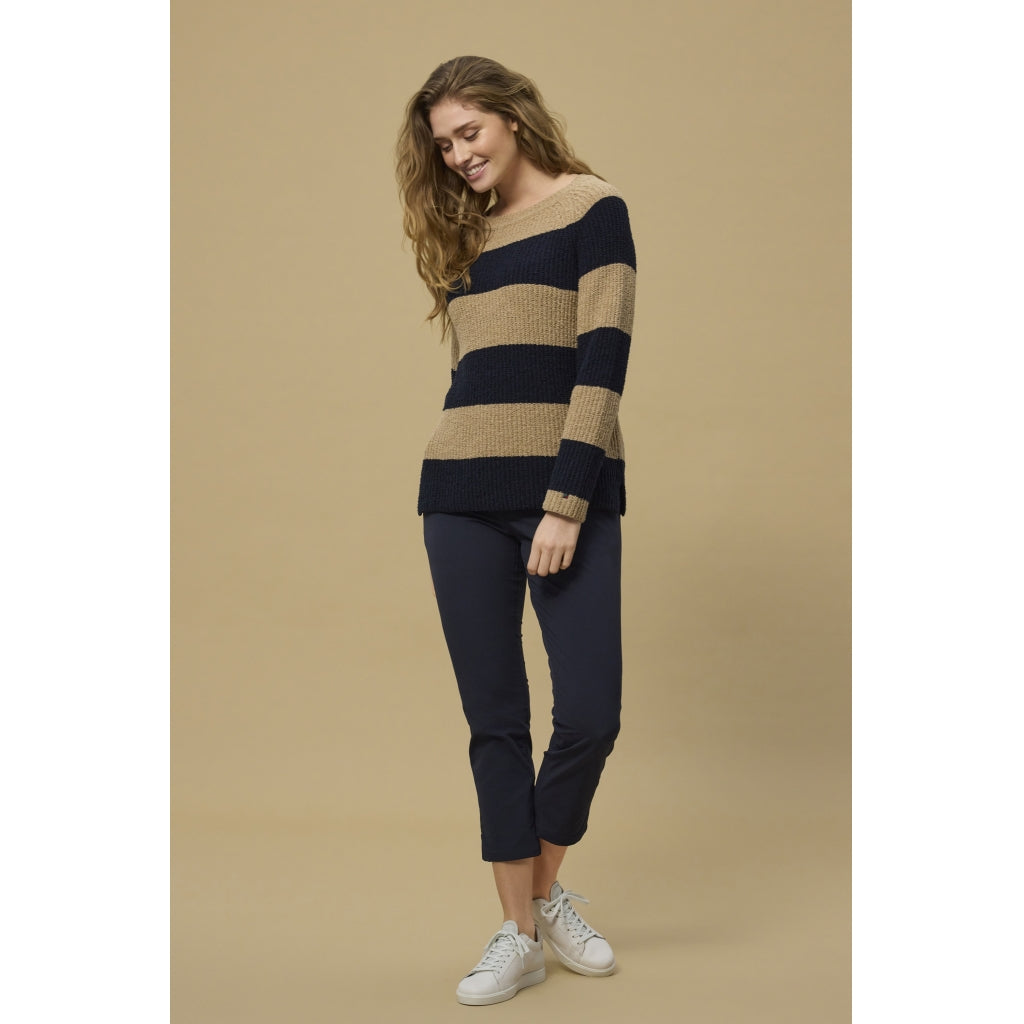 Kimberly Knit - Mid Sand Stripe