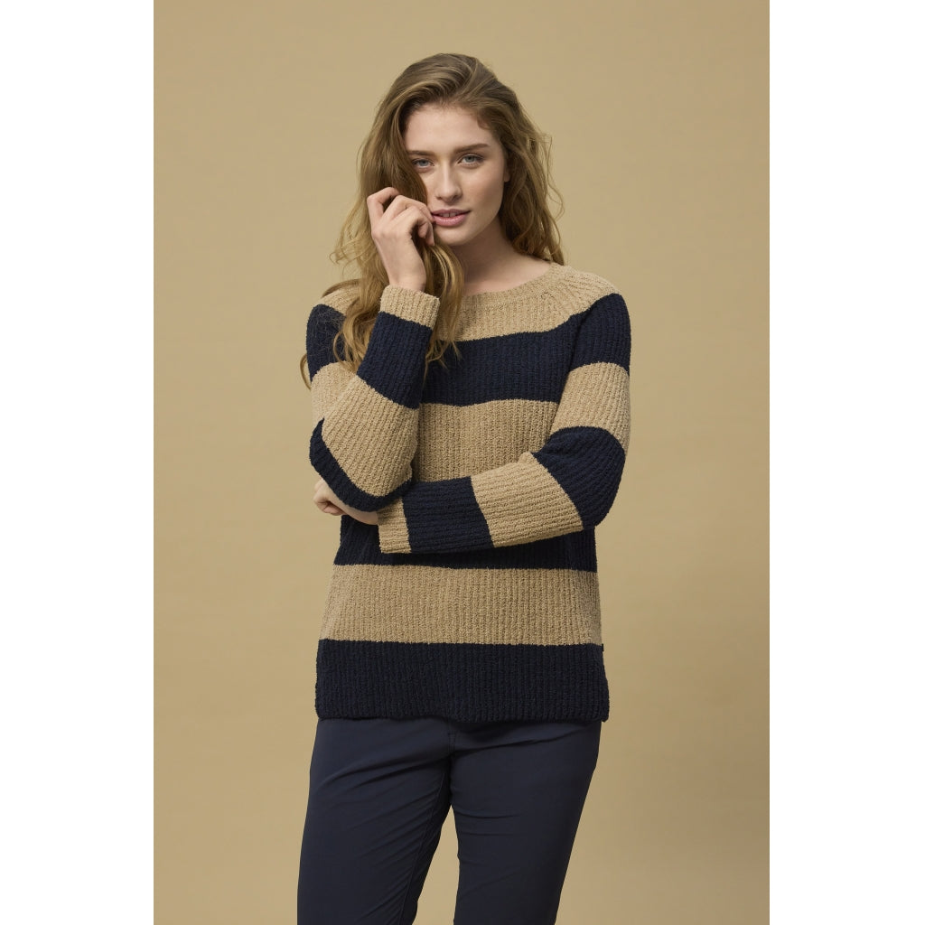 Kimberly Knit - Mid Sand Stripe