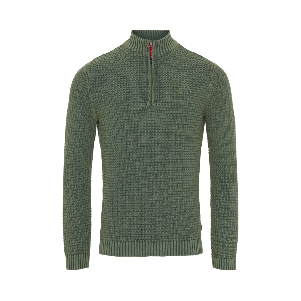 Lance Knit Half Zip - Duck Green