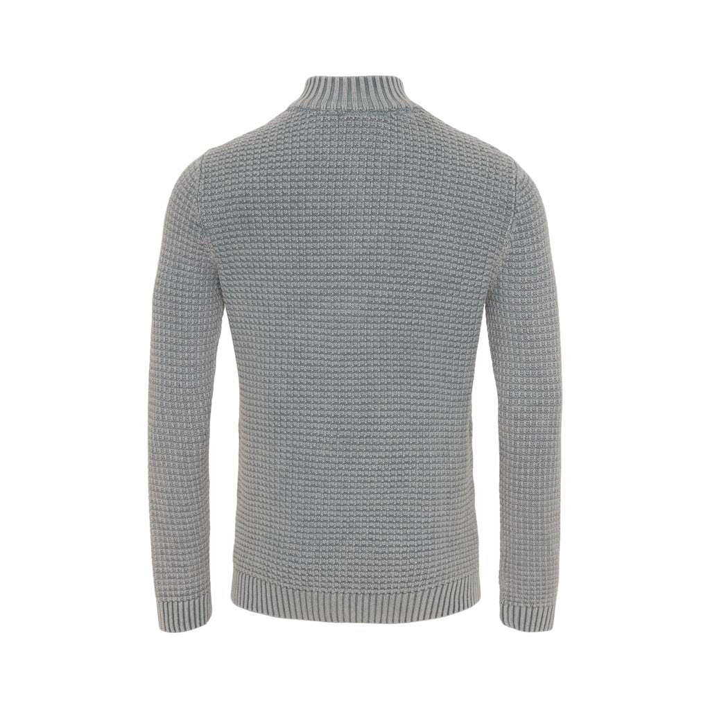 Lance Knit Half Zip - Mid Grey