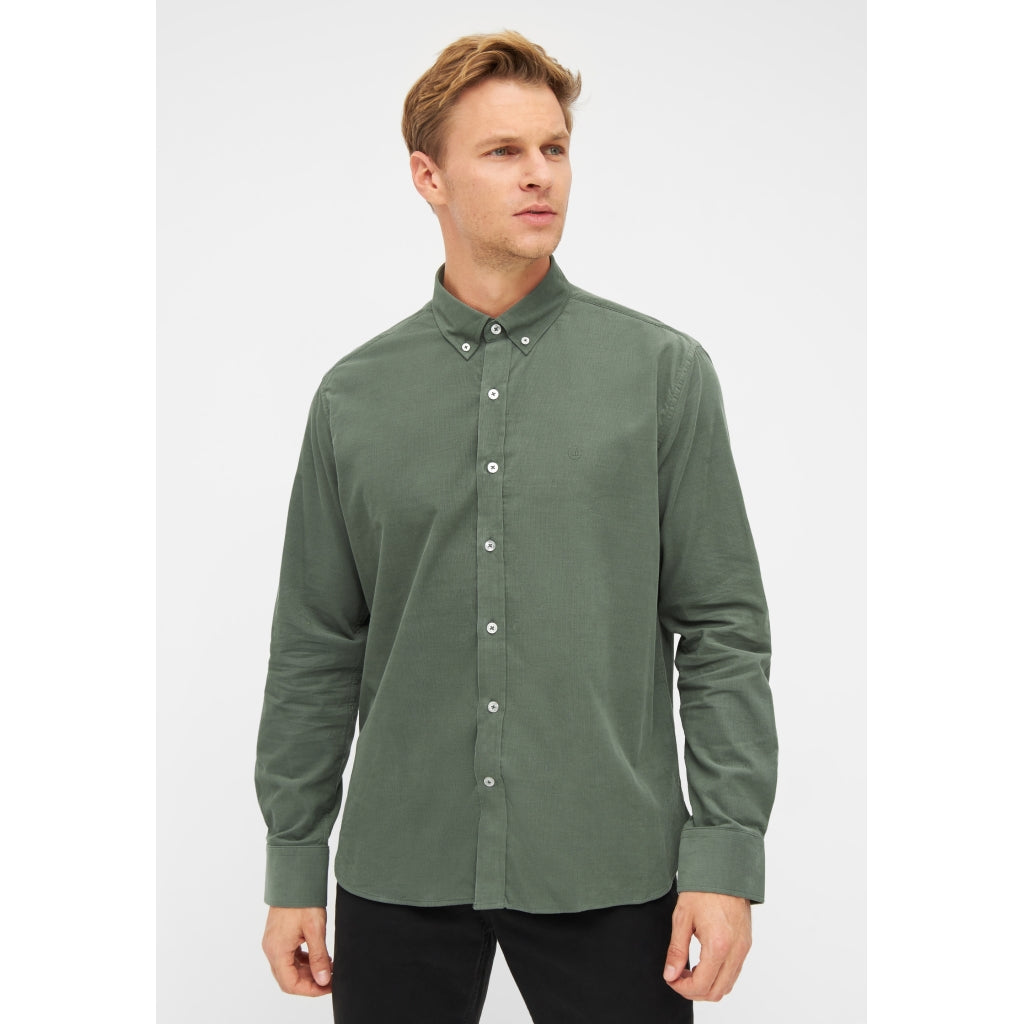 Lester Baby Cord Shirt - Dark Green