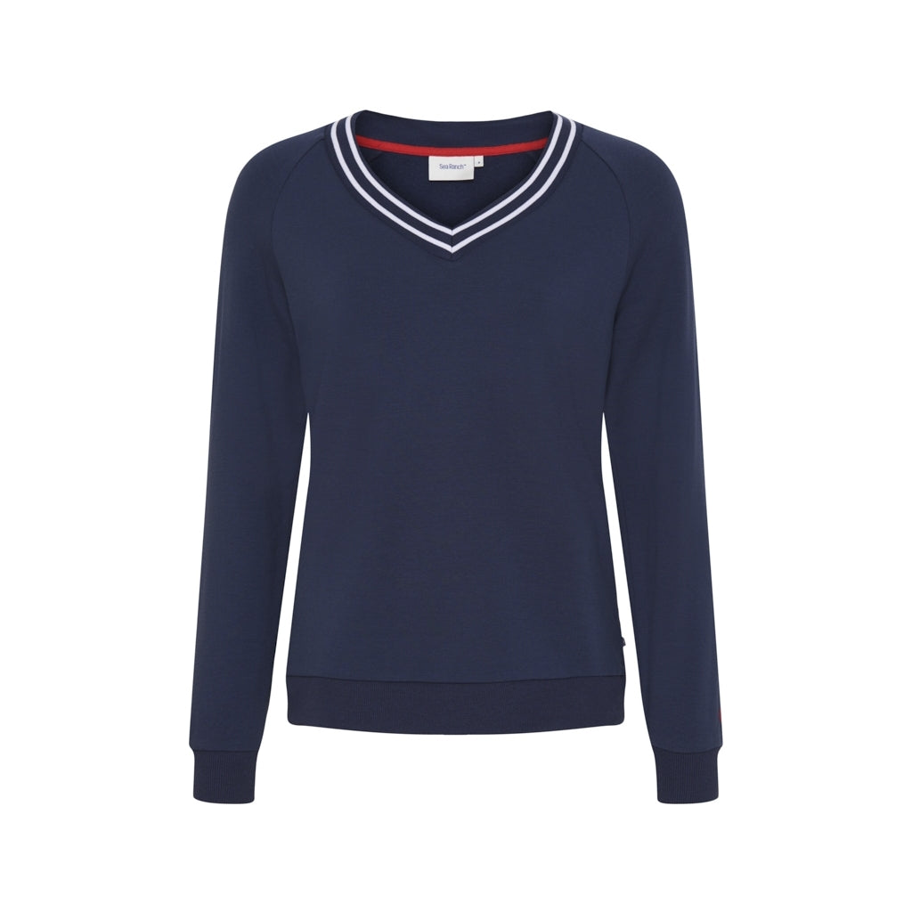 Lin V-Neck Sweatshirt - SR Navy