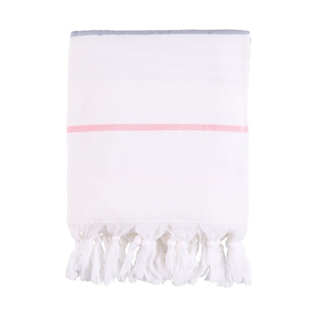 Long Beach Towel - White/Federal Blue