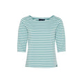Marina tee with UV protection - Aqua Blue/White