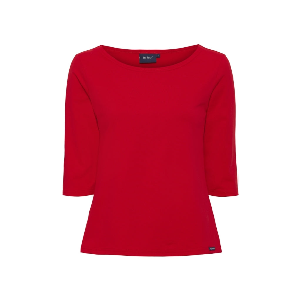 Marina tee with UV protection - True Red