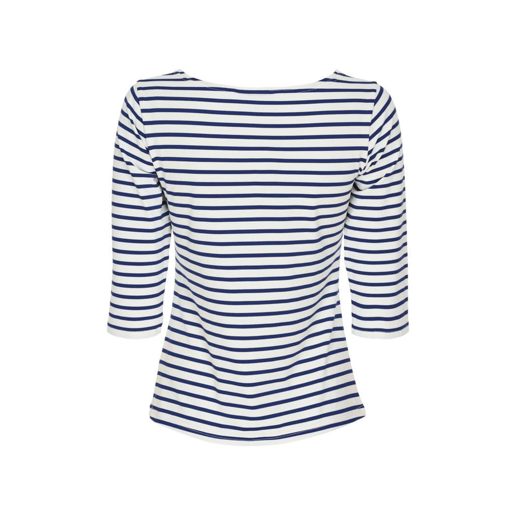 Marina tee with UV protection - White / Twilight Blue